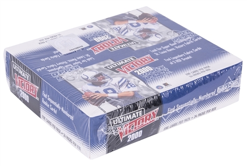 2000 Upper Deck Ultimate Victory Football Unopened Hobby Box (24 Packs) - Possible Tom Brady Rookie Card!